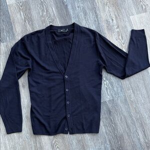 H&M Men's Navy Cardigan Sweater - never worn